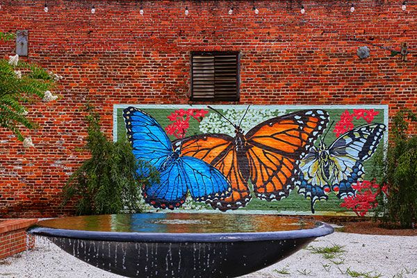 Alabama Black Belt mural of butterflies