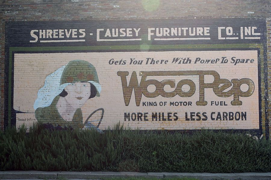 Woco Pep: The King of Motor Fuel Mural in York, Alabama