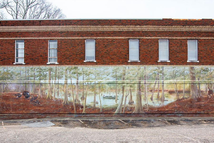 Heart of Clarke Mural in Grove Hill, Alabama