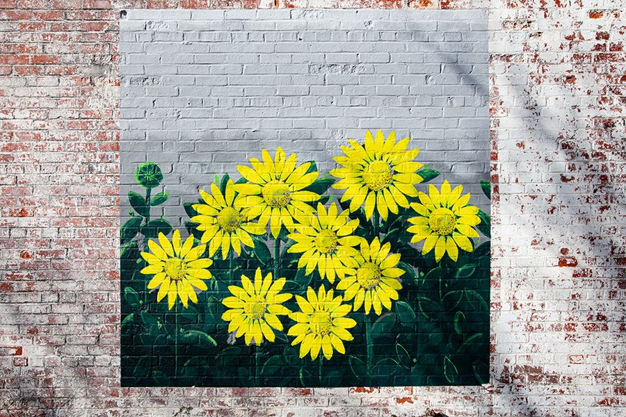 Pushing Up Daisies Mural in Monroeville, AL