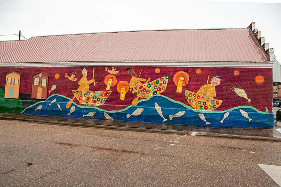 Catfish Jubilee Mural in Greensboro, Alabama