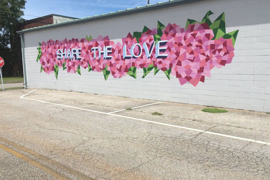Share the Love mural in Greenville, AL